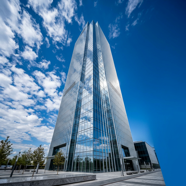 Modern glass skyscraper